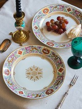 2 x Sèvres Dinner Plate Of Porcelain In Renaissance Style King Louis Philippe