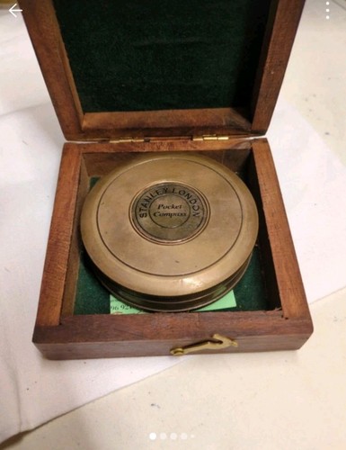Vintage brass stanley pocket - vintage,