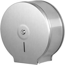 Wall Mounted Industrial Stainless Steel Jumbo Toilet Paper Roll Dispenser w/Keys
