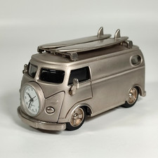 VW Camper Surf Van Metal Desk Clock Vintage Limited Edition with New Battery
