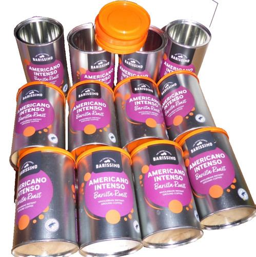 Empty coffee tins - 12,