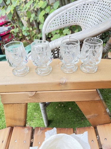 Vintage clear pressed glass - vintage,