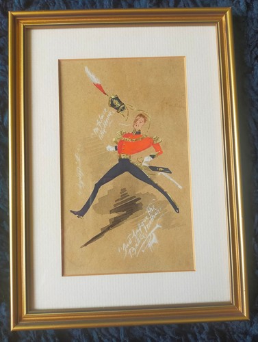 Gouache painting military man - gouache,