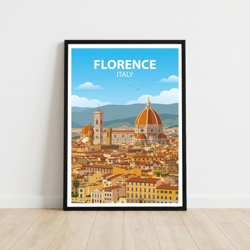 Florence italy travel poster - florence,