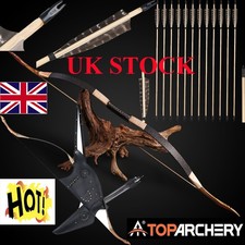 30-50LBS Archery Traditional Recurve Bow& Arrows With Longbow Bag Hunting Target