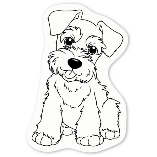 Schnauzer puppy white vinyl - 'schnauzer,