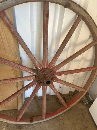 Pair vintage wooden cart - pair,