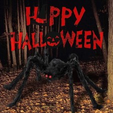 30/60/200CM Halloween Giant Fake Spider Large Funny Joke Prank Props Party Decor