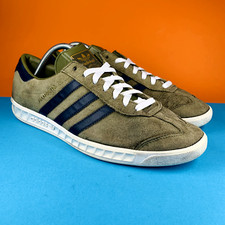 Adidas Hamburg Originals Sneakers - Green Suede - UK9 - Fair Condition