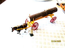 BRITAINS LEAD -HORSE DRAWN LOG