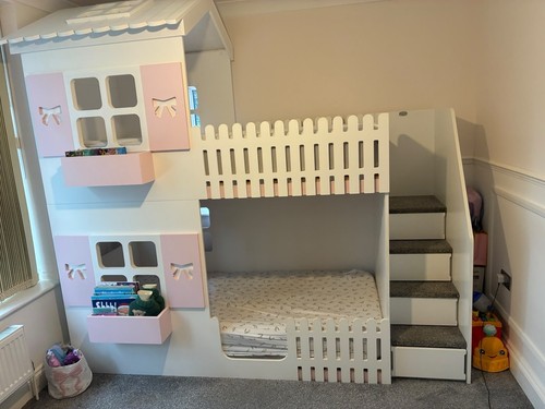 White pink children - white, wood