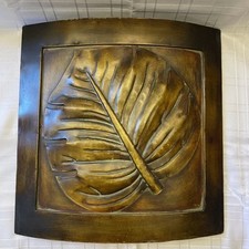 Decorative Metal Wall Art Leaf .Bronze Tone 3D Wall Hanging Art . Ex/con