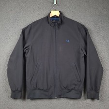 FRED PERRY Jacket Mens M Medium Blue Bomber Navy Sailing Nylon Brentham