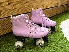 WSJYP Pink Size 38 Retro Quad Roller Skates for Adults – Women Lace Up High Top 