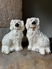 Pair Staffordshire Spaniel Dogs Royal Doulton & Beswick 1378-6 14/14.5 cm