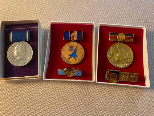Ddr east german medal - east,