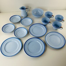 Vintage Blue Tea Set 14pc