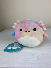 Tinley the Tie Dye Axolotl & Luther the Shark (Squishmallows FlipAMallows) BNWT