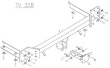 Towtrust Fixed Flange Towbar For Vauxhall/Opel Astra Estate 2004 To 2010