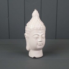 Ceramic White Buddha Head -