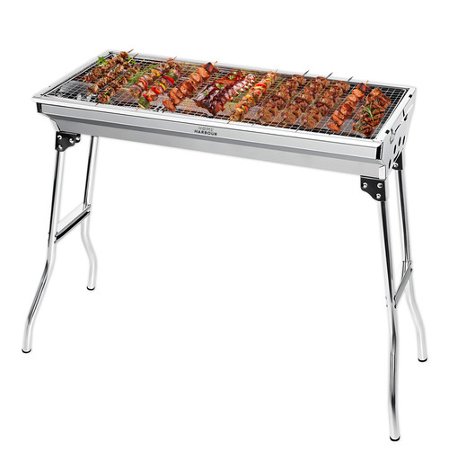Folding bbq charcoal barbecue - charcoal,