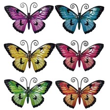 6x Home Fence Ornament Metal Butterfly Garden Decor Wall Art Hanging Sculpture