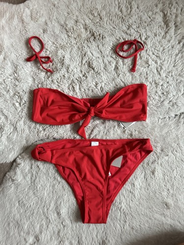 Primark red ribbed - , bandeau
