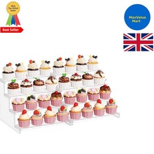 Elegant 4-Tier Clear Cupcake