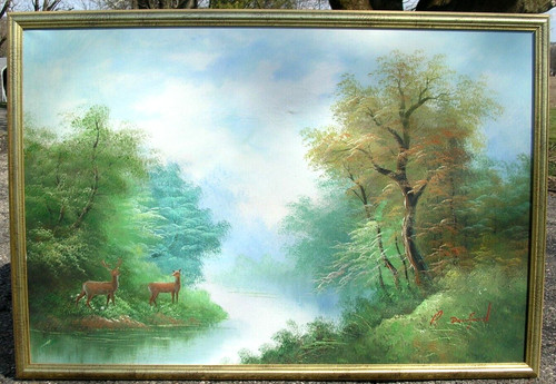 Vtg signed danford framed - signed,