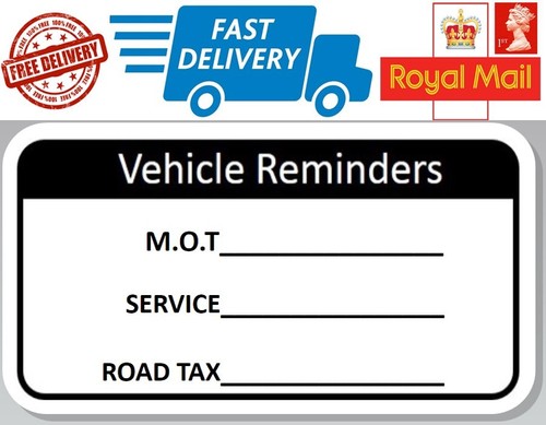 100 vehicle reminder labels - x,