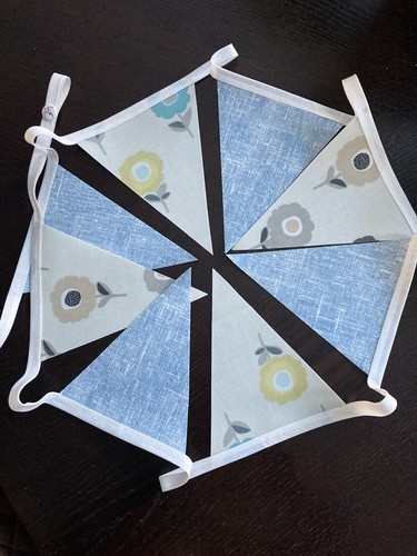 Handmade oilcloth bunting - handmade,