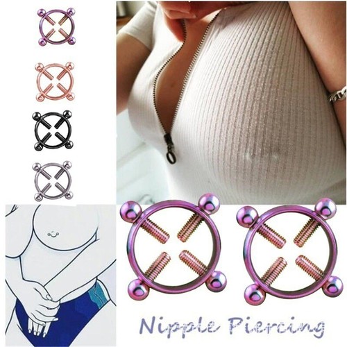 2pcs non piercing - 2pcs, on