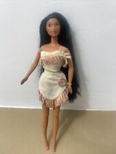 Vintage 1990 Pocahontas Doll Mattel With Original Dress 90s Disney Toy