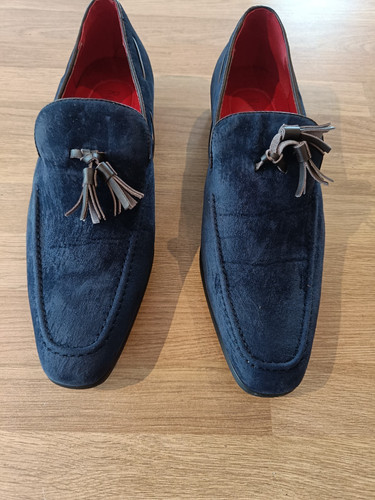 Rossellini blue suede loafers