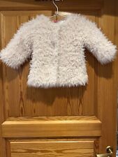 Kids Cutey Couture Shaggy Fluffy Jacket 18-24m Great Condition  Ivory
