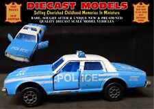 VINTAGE CHEVROLET IMPALA POLICE CAR; 1:69 SCALE MAJORETTE #240 DIECAST MODEL CAR