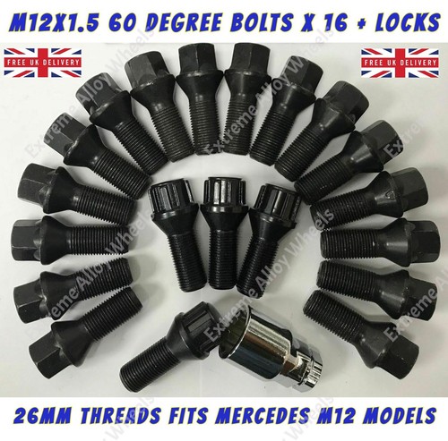 Black wheel bolts lock - black,