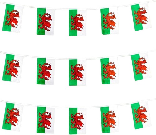 Welsh bunting fabric flag - fabric,