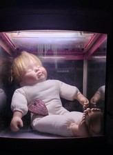 Vintage Heavy Pink Light Up Fish Tank with Doll