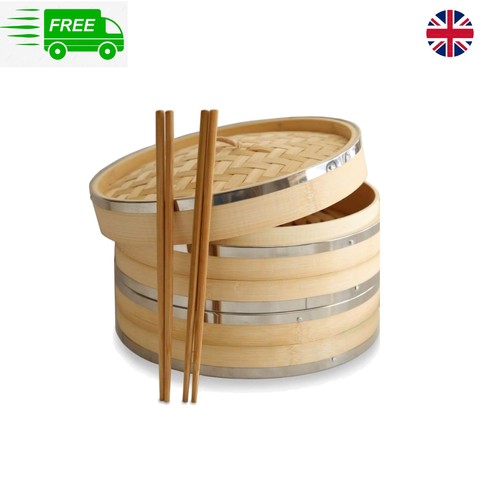 Tier bamboo steamer - 2-tier, with