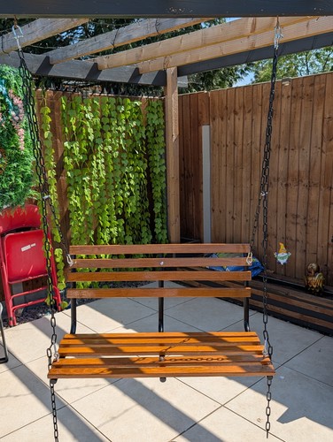 Garden swinging bench - garden,