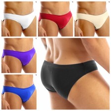 UK Men Seamless Breathable Bikini Briefs Knickers Bulge Pouch Underwear Swimwear