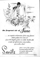 1950 Advert Saville 'JUNE' Perfume (3) Small Vintage Original Cosmetics Print Ad