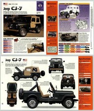 Jeep CJ-7 - 1976-86 #32 Haulers - Hot Cars - IMP Fold Out Fact Page