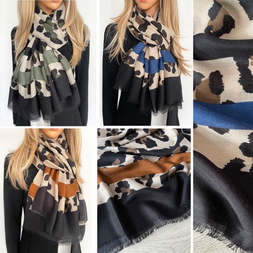 Ladies leopard print scarf - ladies,