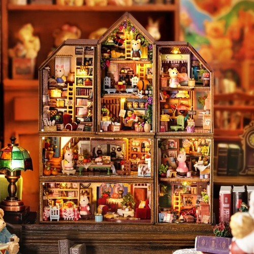 Diy miniature dollhouse kit - kit, w/
