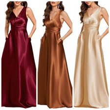 New Satin A-Line Bridesmaid