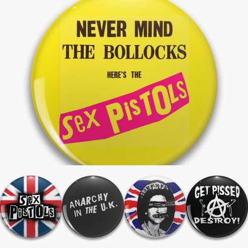 Sex pistols handmade 32mm pin - sex,