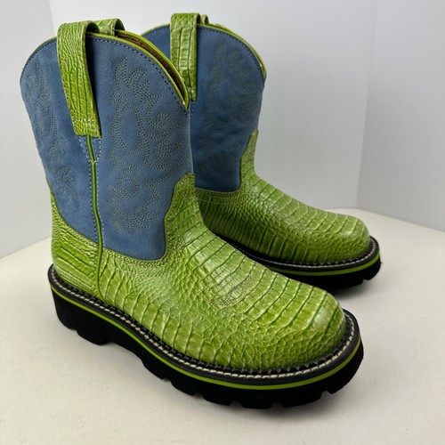 Ariat fatbaby lime green - lime, croc