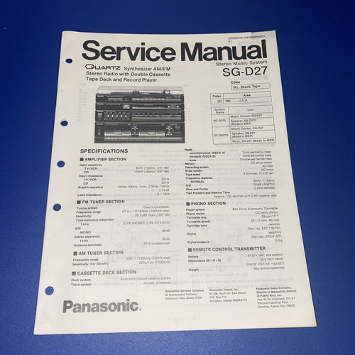 Panasonic service manual - service,